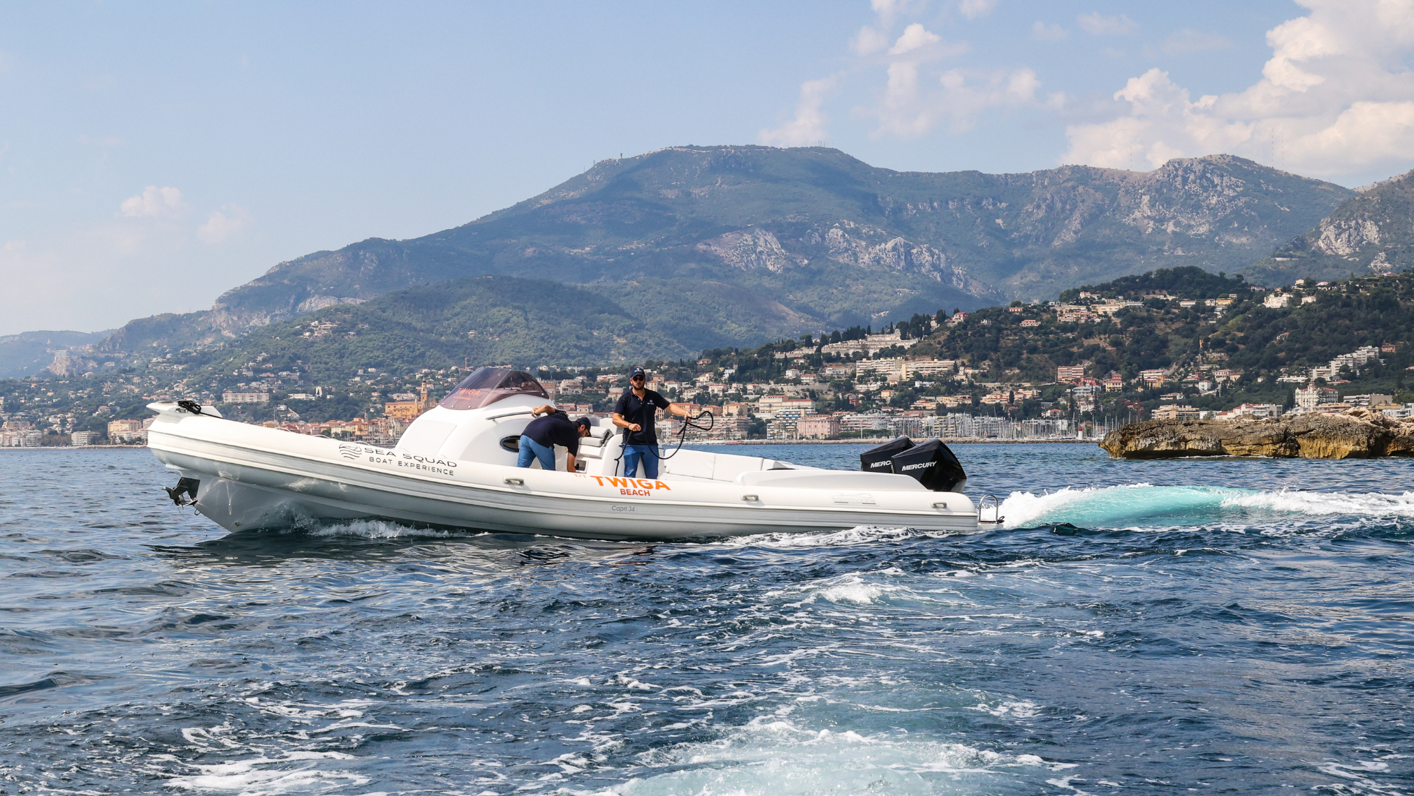 gommone bianco twiga sito sea squad